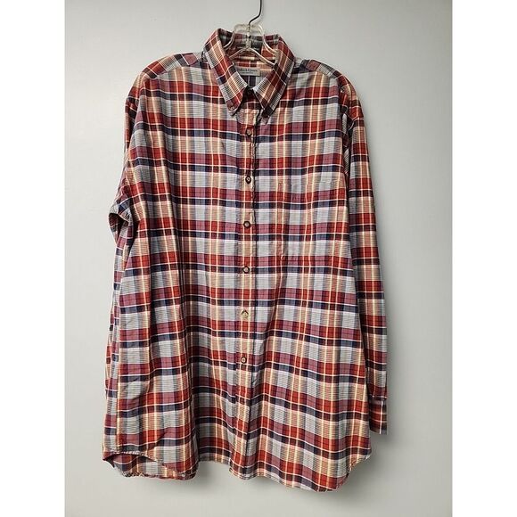 Other - Bullock & Jones Mens‎ L 100% Premium Woven Cotton Multi Color Check Plaid Shirt
